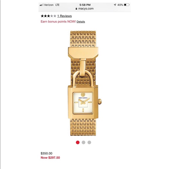 Gold Tory Burch Bracelet Watch - Picture 4 of 5